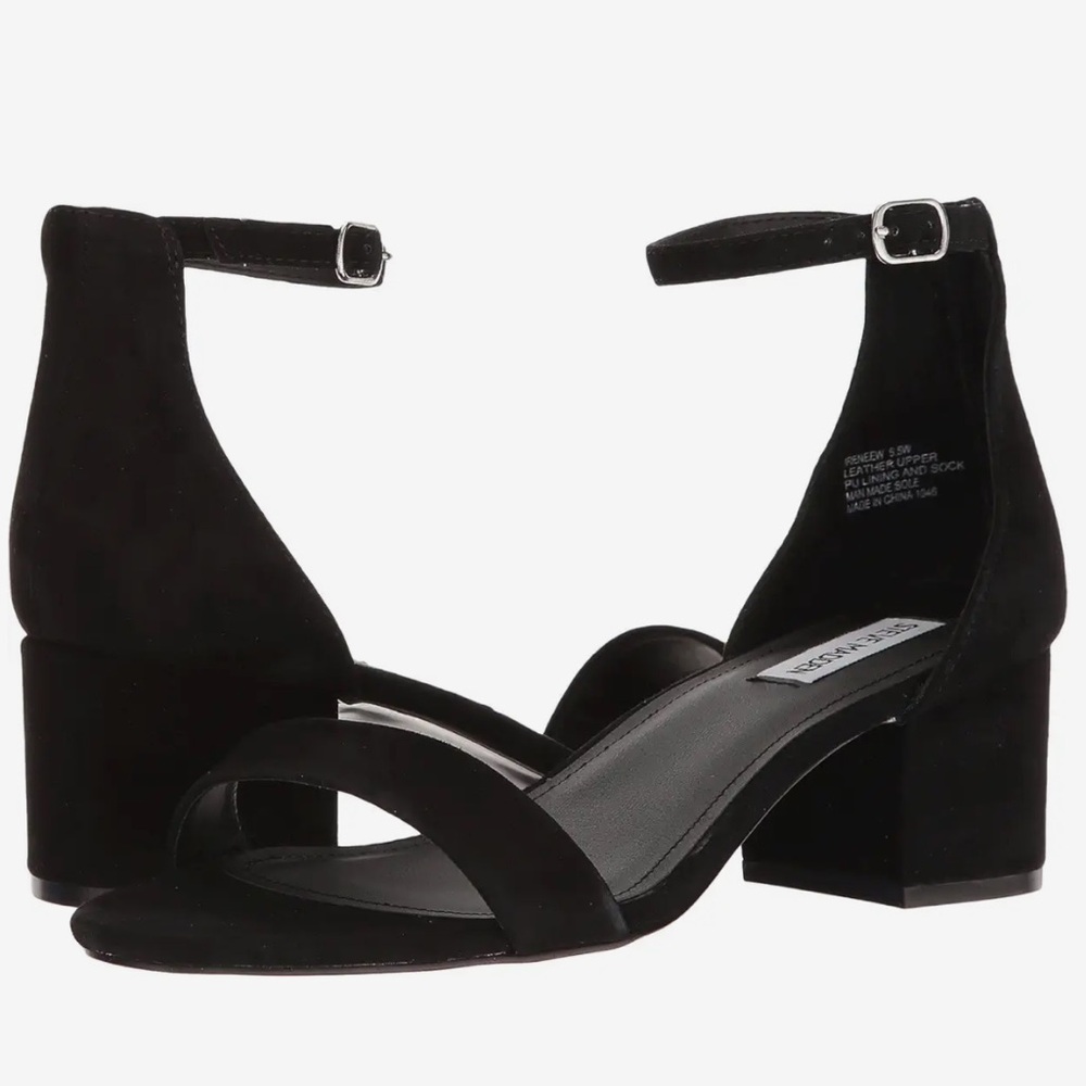 Black Suede Irenee Sandal